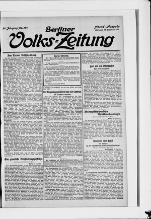 Berliner Volkszeitung vom 13.12.1911