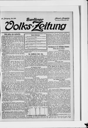 Berliner Volkszeitung vom 19.12.1911