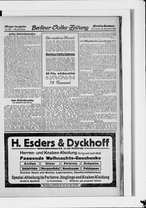 Berliner Volkszeitung vom 23.12.1911