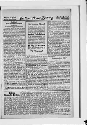 Berliner Volkszeitung vom 31.12.1911