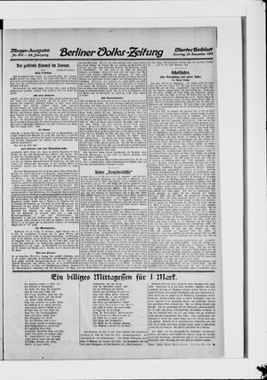 Berliner Volkszeitung vom 31.12.1911