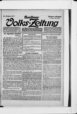 Berliner Volkszeitung vom 07.01.1912
