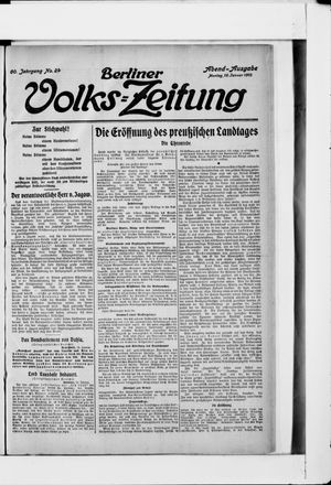Berliner Volkszeitung vom 15.01.1912