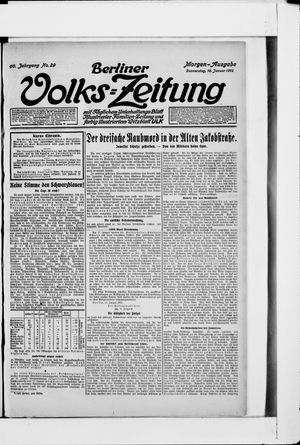 Berliner Volkszeitung on Jan 18, 1912