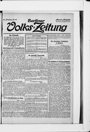 Berliner Volkszeitung vom 20.01.1912
