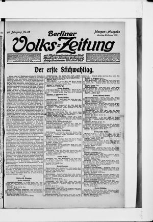 Berliner Volkszeitung vom 21.01.1912