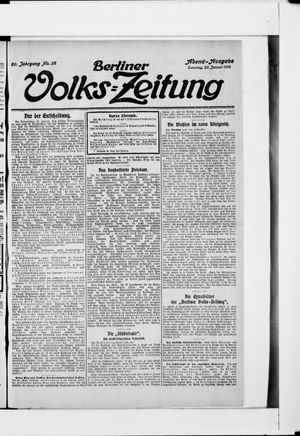 Berliner Volkszeitung vom 23.01.1912