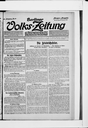 Berliner Volkszeitung on Jan 25, 1912