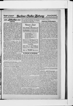 Berliner Volkszeitung vom 25.01.1912