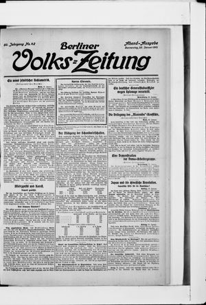 Berliner Volkszeitung vom 25.01.1912