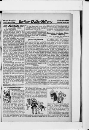 Berliner Volkszeitung vom 04.02.1912