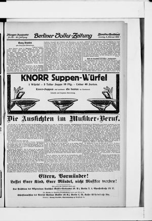 Berliner Volkszeitung vom 04.02.1912