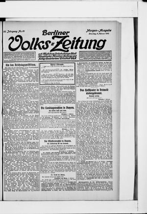 Berliner Volkszeitung vom 06.02.1912
