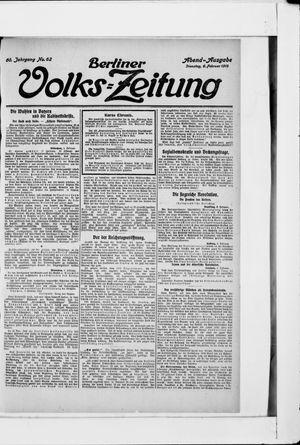 Berliner Volkszeitung vom 06.02.1912