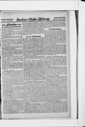 Berliner Volkszeitung vom 07.02.1912