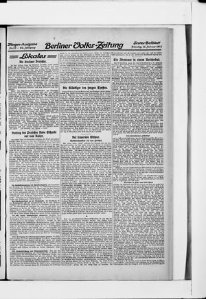 Berliner Volkszeitung vom 13.02.1912