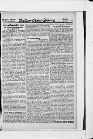 Berliner Volkszeitung vom 15.02.1912
