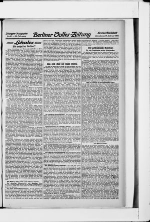 Berliner Volkszeitung on Feb 17, 1912
