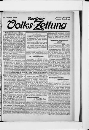 Berliner Volkszeitung on Feb 17, 1912