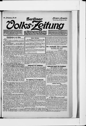Berliner Volkszeitung vom 22.02.1912