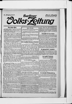 Berliner Volkszeitung vom 24.02.1912