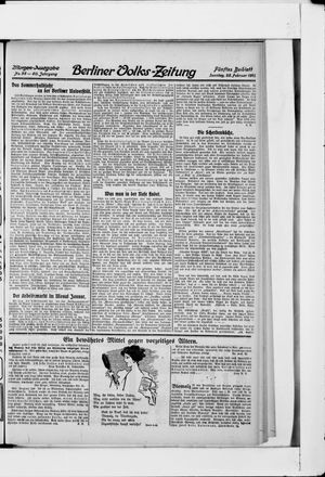 Berliner Volkszeitung vom 25.02.1912