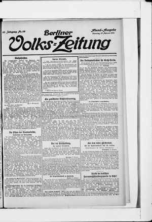Berliner Volkszeitung vom 27.02.1912