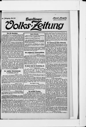 Berliner Volkszeitung vom 28.02.1912