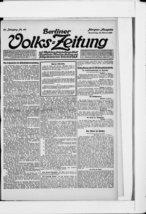 Berliner Volkszeitung on Feb 29, 1912
