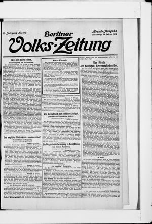 Berliner Volkszeitung vom 29.02.1912