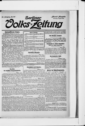 Berliner Volkszeitung vom 09.04.1912