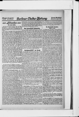 Berliner Volkszeitung on Apr 10, 1912