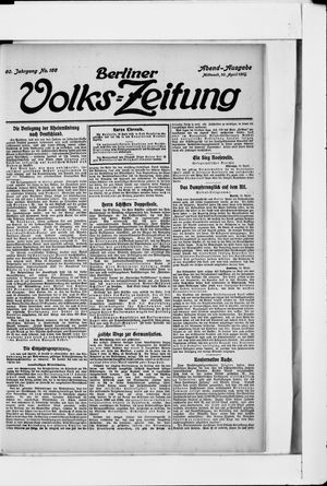 Berliner Volkszeitung on Apr 10, 1912