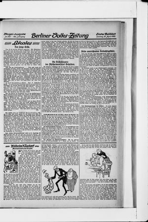 Berliner Volkszeitung vom 21.04.1912