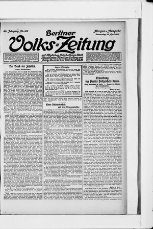 Berliner Volkszeitung vom 25.04.1912