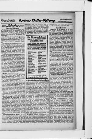 Berliner Volkszeitung on Apr 25, 1912