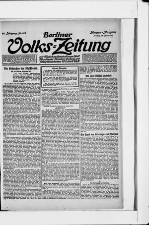 Berliner Volkszeitung on Apr 26, 1912