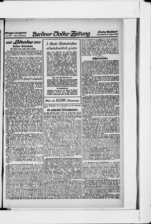 Berliner Volks-Zeitung vom 27.04.1912
