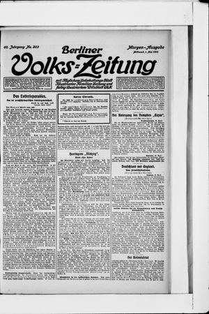 Berliner Volkszeitung vom 01.05.1912