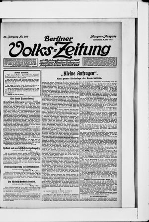 Berliner Volkszeitung vom 04.05.1912