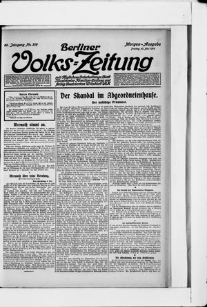 Berliner Volkszeitung on May 10, 1912