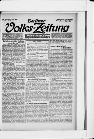 Berliner Volkszeitung vom 11.05.1912