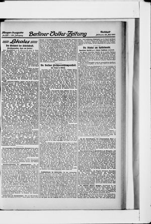 Berliner Volkszeitung vom 22.05.1912