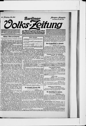 Berliner Volkszeitung vom 25.05.1912