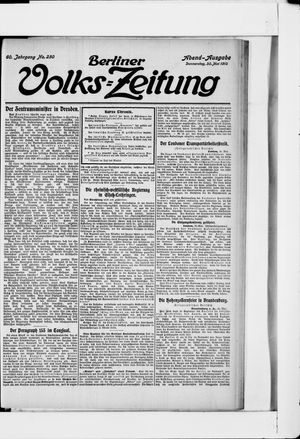Berliner Volkszeitung vom 30.05.1912