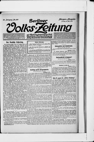 Berliner Volkszeitung vom 31.05.1912