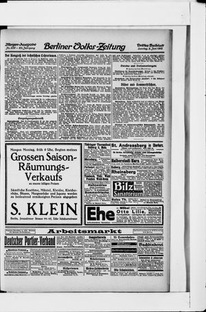 Berliner Volkszeitung vom 02.06.1912