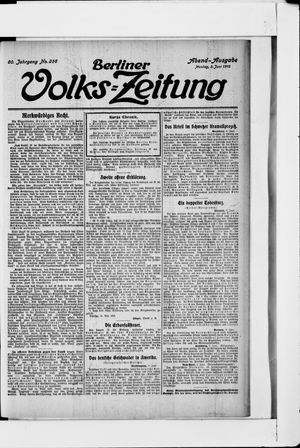 Berliner Volkszeitung vom 03.06.1912
