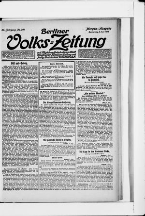 Berliner Volkszeitung vom 06.06.1912