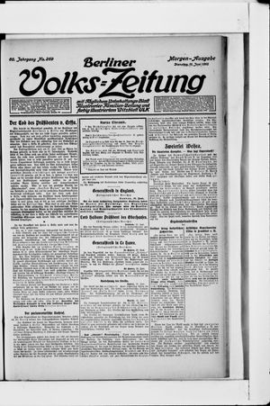 Berliner Volkszeitung vom 11.06.1912